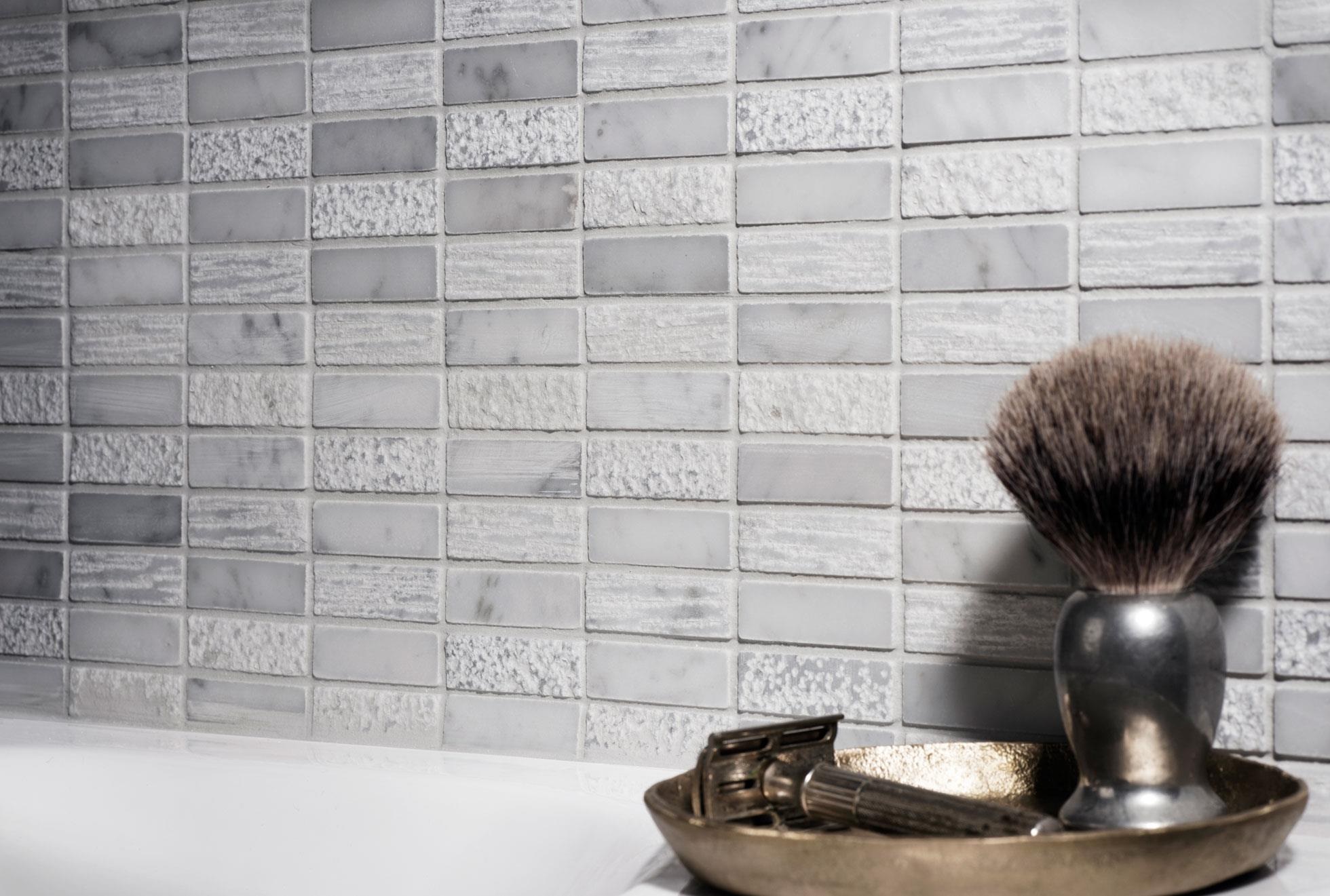 Original Style Nares White Running Brick mosaic 305x305mm